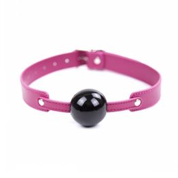 Adult Alternative Bondage Sex Toys Leather Pin Buckle Open Mouth Gag Solid Ball Porn BDSM Erotic Toy for Couple Slave Training