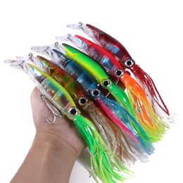 6pcs Hard Fishing Lure Fish Bait 40g 6 Colour Squid High Carbon Steel Hook Octopus Crank For Artificial Tuna Sea Allure Tool