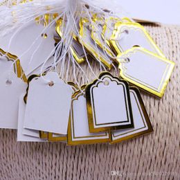 500Pcs/Lot 24*18mm Gold and Silver Clothing Price Tags Card for Watch Ring Display Supplies Label Jewelry Handwritten