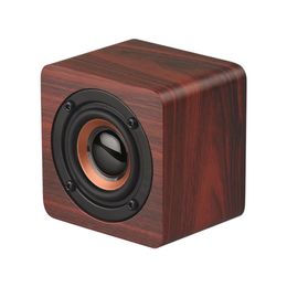 Portable Speakers Wooden Bluetooth Speaker Wireless Subwoofer Bass Powerful Sound Bar Music Speakers for Smartphone Laptop