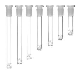 hookah stems UK - Hookah glass downstem 14mm 18mm male female joint Lo Pro Diffused Down stem with 6 cuts