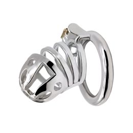 sex massager2020 New SM Men's Sex Toys Long Stainless Steel New Penis Chastity Cage Anti-Derailment Masturbation Device