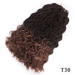 16inch Curly Senegalese Twist crochet Braids Hair pretwist Synthetic Ombre Braiding Hair Crochet Twist new fashion twisted