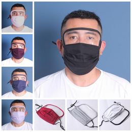 Face Shield Mask Anti Dust Mascaras Faciales Face Protection Anti Fog Washable Reusable Mouth Cover PM2.5 Protective Face Mask with Shield
