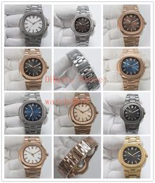 13 Style Luxury Watches PP 40mm 5711 Asia 2813 Automatic Transparent Silver Rose Gold Steel Bracelet Men Watches Wristwatches