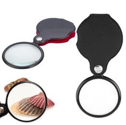 Portable Mini 50mm 8X Pocket Folding Jewellery Magnifier Reading Microscope Magnifying Eye Loupe Glass Lens Foldable Loop Jewellery Loupes