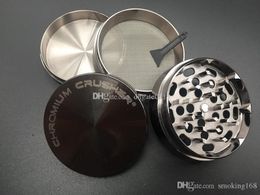 DHL Gratis frakt 63mm CNC Metal Chrom Crusher Grinder Tobacco Grinder Herb Rökning Dry Herb Grinders Billiga Partihandel