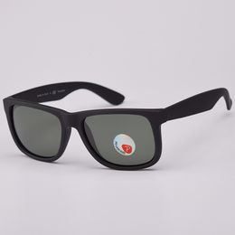 Top Quality Fashion 55mm JUSTIN 4165 Polarised Sunglasses Men Women Sunglasses Nylon Frame Sun Glasses with Accessories 848