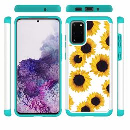 Hybrid Butterfly Tree Sunflower Shockproof Hard PC+TPU case for Samsung Galaxy S20 PLUS S20 Ultra A51 A71 A20 A50 S8 S9 PLUS NOTE1O PLUS