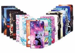 Cartoon Butterfly Sun Moon Rose Panda Tiger Leather Wallet flip Case for iphone 12 5.4 6.1 6.7