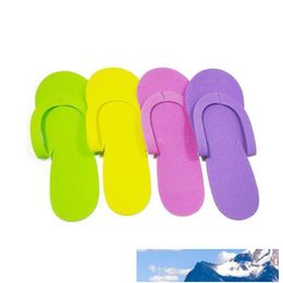 EVA Foam Salon Spa Slipper Disposable Pedicure Thong Slippers Hotel Travel Home Guest Beauty Slipper Closed Toe Shoe ZA1372