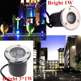 Waterproof LED Buried Lights IP67 Recessed Step Lamps Patio Paver Plinth Outdoor Lighting 1W 3W Underground LED Light swimming pool fountain