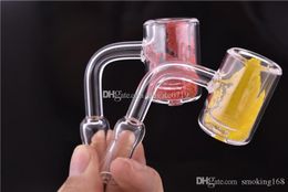 Newest glass bongs reactor Banger with Coloured Sands inside Domeless Quartz Banger Nail with Male/Female Polished Joint For Glass Water bong