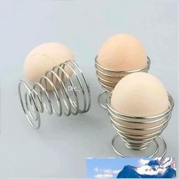 New Spring Boiled Eggs Holder Stainless Steel Egg Poachers Wire Tray Egg Rack Cup Cooking Kitchen Tools WX9-509