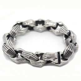22.5cm length mens Chain Stainless Steel Wrist Band Hand bracelets & Bangles new Jewelry Christmas Gift