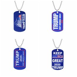 Stainless Steel Tag New 2020 Trump Make America Great Necklace Handmade Concise Jewellery Ring for Thanksgiving Birthday Christmas VT1296