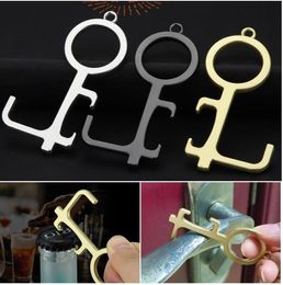 3styles Opener Door Opener key Chain Prevention open door portable keychain contactless Press Elevator Tool da671