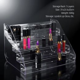 Tier Nail Polish Rack Display Holder 2 To 6 Plastic Box Acrylic Stand Case Lipstick Organizer Storage Cosmetics Nail Art Tool