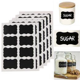 8 Labels/pcs Blackboard Stickers Label Kitchen Spice Jar Salt Pepper Organiser Labels Rewritable Sticker Kitchen Gadgets