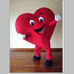 2020 Hot sale new Adult Size Red Heart Mascot Costume Fancy Heart Mascot Costume free shipping