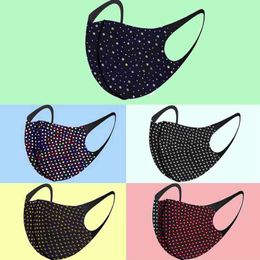 Fashion Bling Diamond Washable Reusable Mask Face Shield Sequins Designer Face Masks Colourful Rhinestones Face Mask CYZ2568 350Pcs