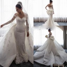 Wedding Dresses Mermaid Bridal Gowns Lace Appliques Plus Size 2 4 6 8 10 12 14 16 18 20 22 24