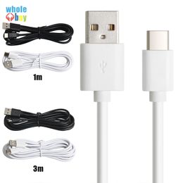 3M Black and White 2colors Injection Moulding data cable Micro/ 3.1 Type C USB Data Sync Charger Cable For most Android Phone