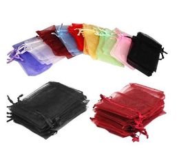 7x9cm Small Organza Gift Bag Jewelry Packaging Bag Wedding Party Favor Gift Candy Bag Organza Jewelry Pouch 15 colors GD385