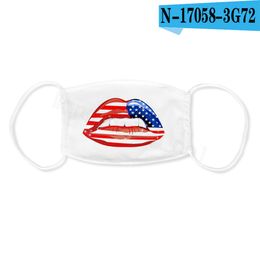 2020 American Flag Mask Adult USA 3D Printing Dustproof Breathable Washable mouth cover face mask with Philtre pocket Kid adult Mask CYF4270e