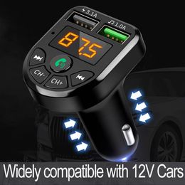 Transmissor FM Bluetooth Car MP3 Audio Player Handsfree Car Kit 5V 3.1A Dual USB Charger 12-24V TF U Disk Music Player