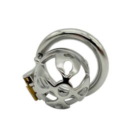 Men's metal stainless steel penis lock chastity lock restraint