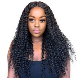 Brazilian Kinky Curly U Part Wig Remy Human Hair Wigs 150% Density Natural Colour Glueless For Women