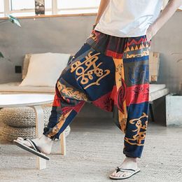 Fashion New Mens Hip-hop Linen Loose Nepal's Trousers Outdoor Training Casual Bloomers Geometric Pants Size S-XL288s