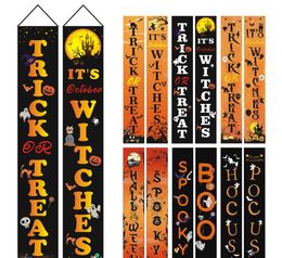 Party Banner Flags For Halloween Christmas 180*32CM 100D Polyester Banner Home Door Sign Flags Set Wholesale DHL Free Shipping SN1640