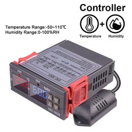 thermostat with humidity control Australia - Dual Digital Thermostat Temperature Humidity Control STC-3028 Thermometer Hygrometer Controller AC 110V 220V DC 12V 24V 10A