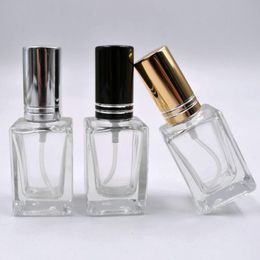 10ML Perfume Atomizer Square Glass Fragrance Parfum Bottle Empty Vial Cosmetic Refillable Perfume Bottle Wholeasle LX2536