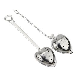 Tea Infuser Heart Shape Portable SS304 Metal Steel Loose Leaf Filter Flower Herb Stew Soup Seasoning Strainer Kitchen Tools