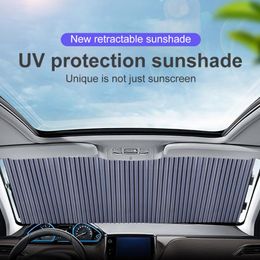Car Retractable windshield Sun Shade Block sunshade cover Front Rear window foil Curtain for Solar UV protect 46 65 70cm240y