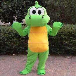 2020 Hot sale Green dragon Dinosaur Mascot Costume Cartoon Clothing Adult Size Fancy Dress Party Free Shipping