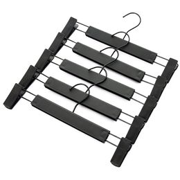Adult Clothing Hanger Black Plastic Portable Household Clothes Dress Organizer Non-Slip Outdoor Dry Clothes Hanging Rack yq2034
