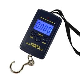 High Quality 20g 40Kg Digital Scales LCD Display hanging luggage fishing weight scalenavy blue 1pcs