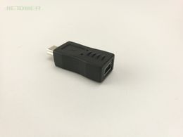 300pcs/Wholesale phone Micro Mini USB Female to Mini Micro USB Male Adapter Charger Connector Converter Adaptor