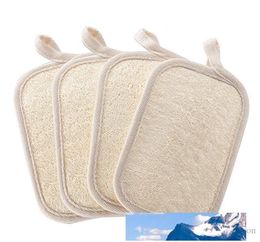 10*15cm Exfoliating Loofah Pads Bath Scrubber Sponge - 100% Natural Luffa and Terry Cloth ( 4" x 6")