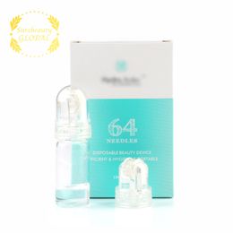 Hyda Roller 64 Needles Hygiene Cap Health Care Pore Shrink Skin Tightening Acne Reduce Whitening Titanium Rollering Glass Bottle