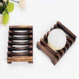 100pcs Wooden Soap Dish Wooden Soap Dishes Tray Holder Storage Soap Rack Plate Box Container for Bath Shower Plate Bathroom fang