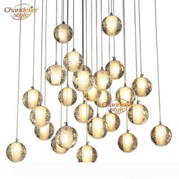 Modern Bubble Crystal Chandeliers Lighting G4 Led Bulb Light Meteor Rain Drop Ceiling Pendant Lights Meteoric Shower Stair Light 110V 220V Dining Room Modern Bubble Crystal Chandeliers Lighting G4 Led Bulb Light Meteor Rain Drop Ceiling Pendant Lights Meteoric Shower Stair Light 110V 220V Dining Room