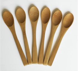 free honey NZ - 13cm Wooden Spoon Jam Coffee Baby Honey Bamboo Spoon Mini Kitchen Stir Seasoning Tool 100pcs Epacket Free
