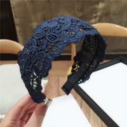 New Arrival Pithy Lace Width Hair Hoop Flower Leaf Design Fabric Beautiful Pure Colors Headband Wholesale