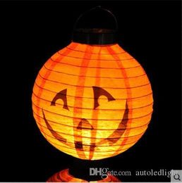 Wholesale Lanterns Halloween LED Nightlight Holiday Scary Colourful Hanging Lamp Style Pumpkin Colour Yellow night lights