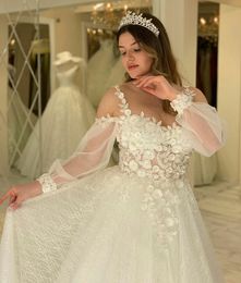 Wedding Dresses Princess Women Bridal Ball Gowns Off shoulder Puffy Lace Appliques Wedding Gowns Petites Plus Size Custom Made